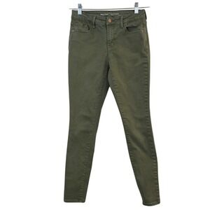 Old Navy RockStar Skinny Jeans Womens 4 Regular‎ Olive Green Mid-Rise